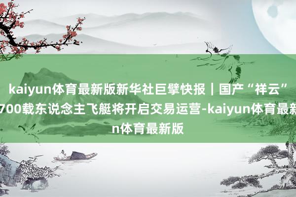 kaiyun体育最新版新华社巨擘快报｜国产“祥云”AS700载东说念主飞艇将开启交易运营-kaiyun体育最新版