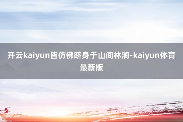 开云kaiyun皆仿佛跻身于山间林涧-kaiyun体育最新版
